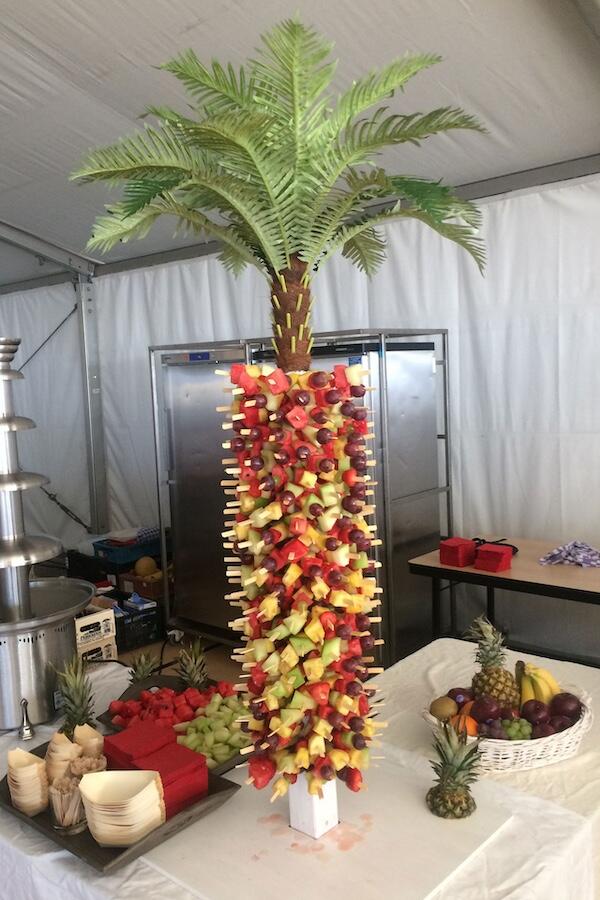 Chocoladefontein op een bedrijfsfeest